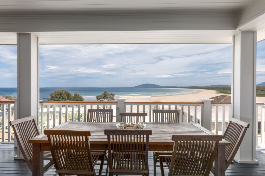 beachfront dining table for private meal