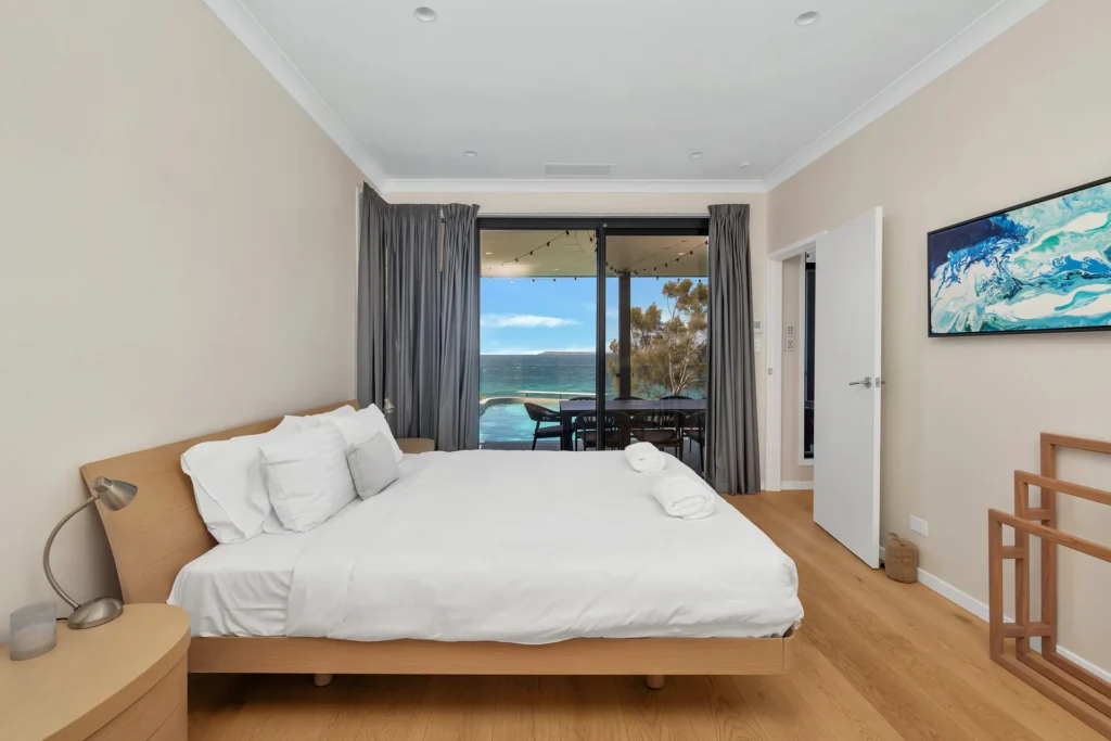 Bright bedroom with terrace access at Bellevue at Hyams