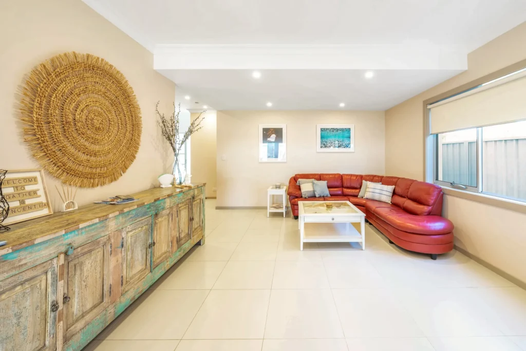 Gather's living room - luxury accommodation in Vincentia