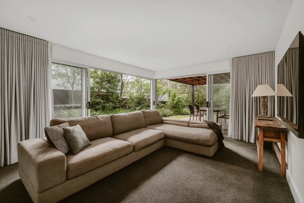 Eccentric living room with modern furniture