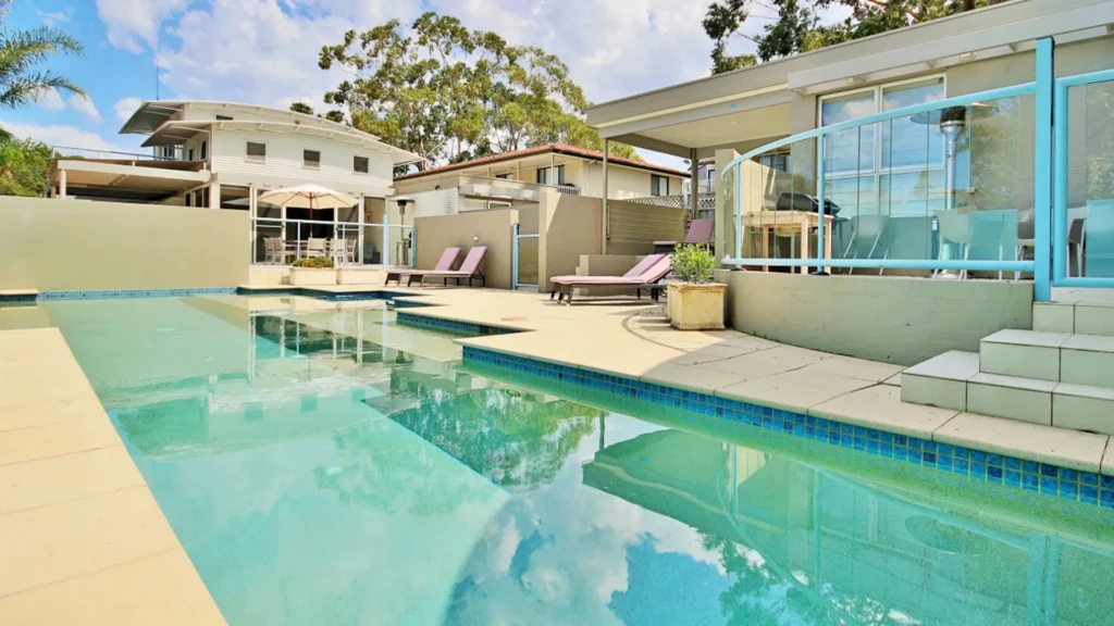Large outdoor swimming pool at Shorelines at Hyams Beach