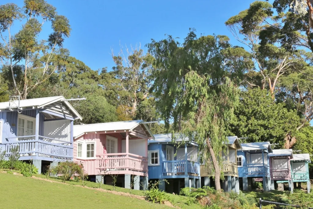 2-person beachfront cottage series at Hyams Beach