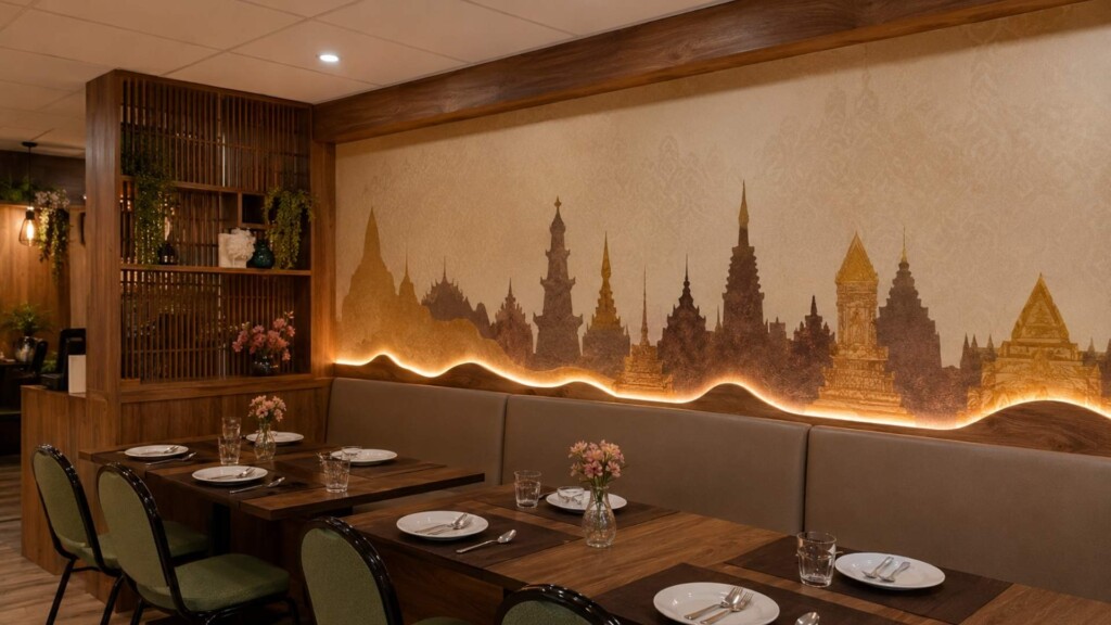 cozy dining area inside nana on the bay thai restaurant