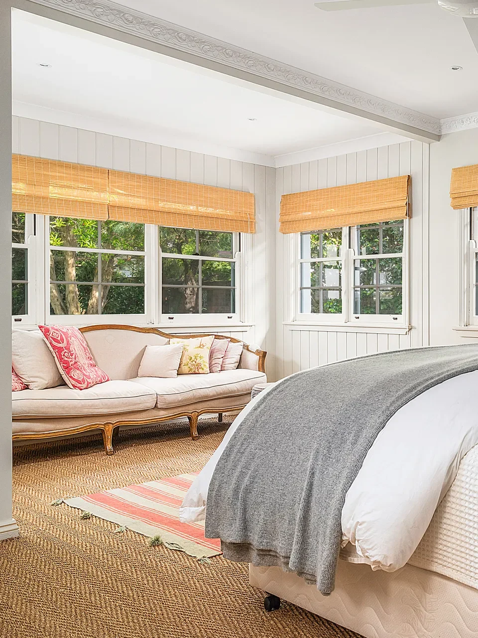 large bedroom with views