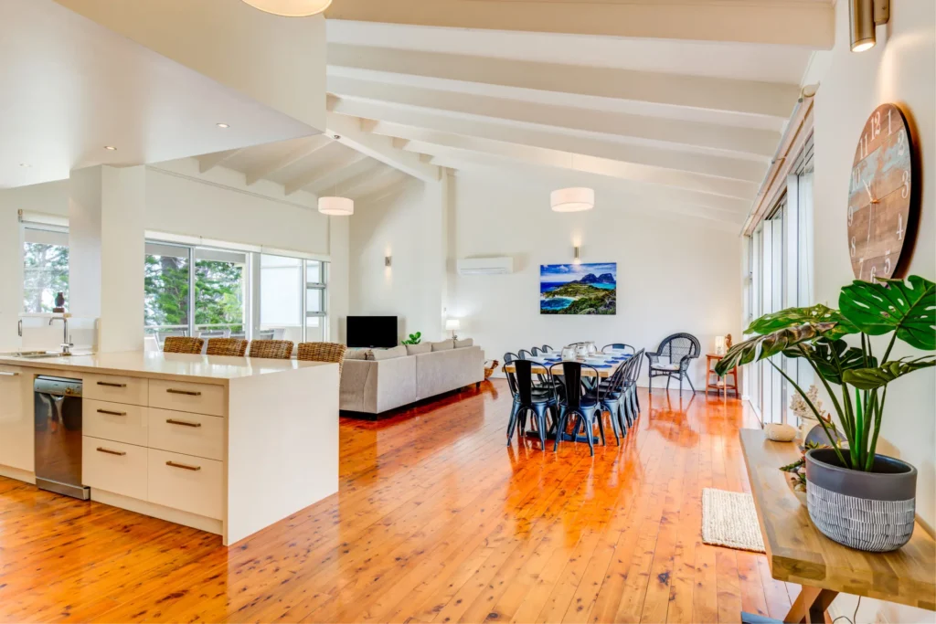 a cohesive living area from the kitchen to the living room, making it a perfect space for family gathering in Vincentia