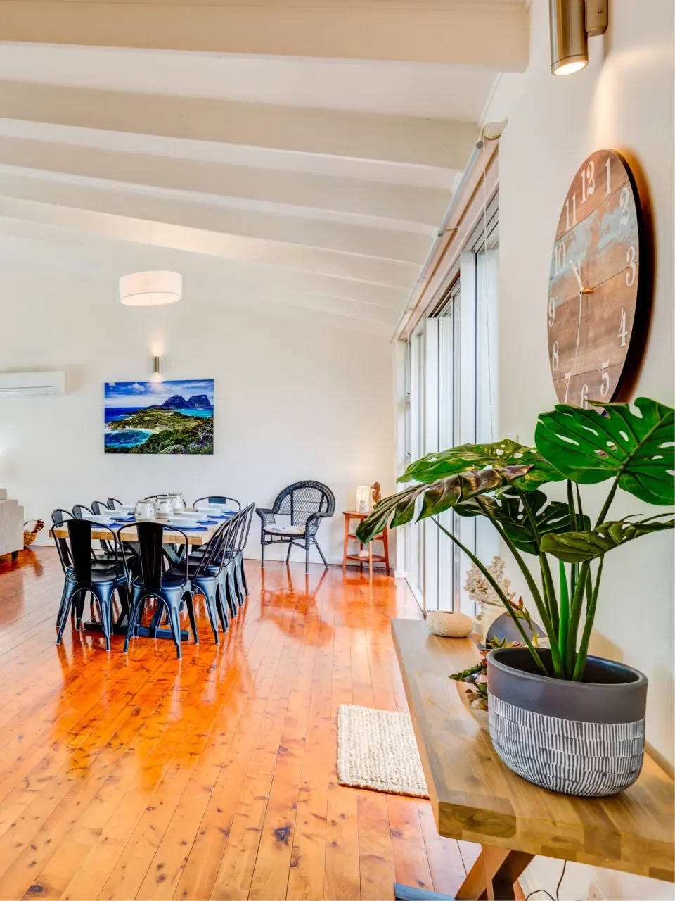 a large dining table at a large group accommodation in Vincentia