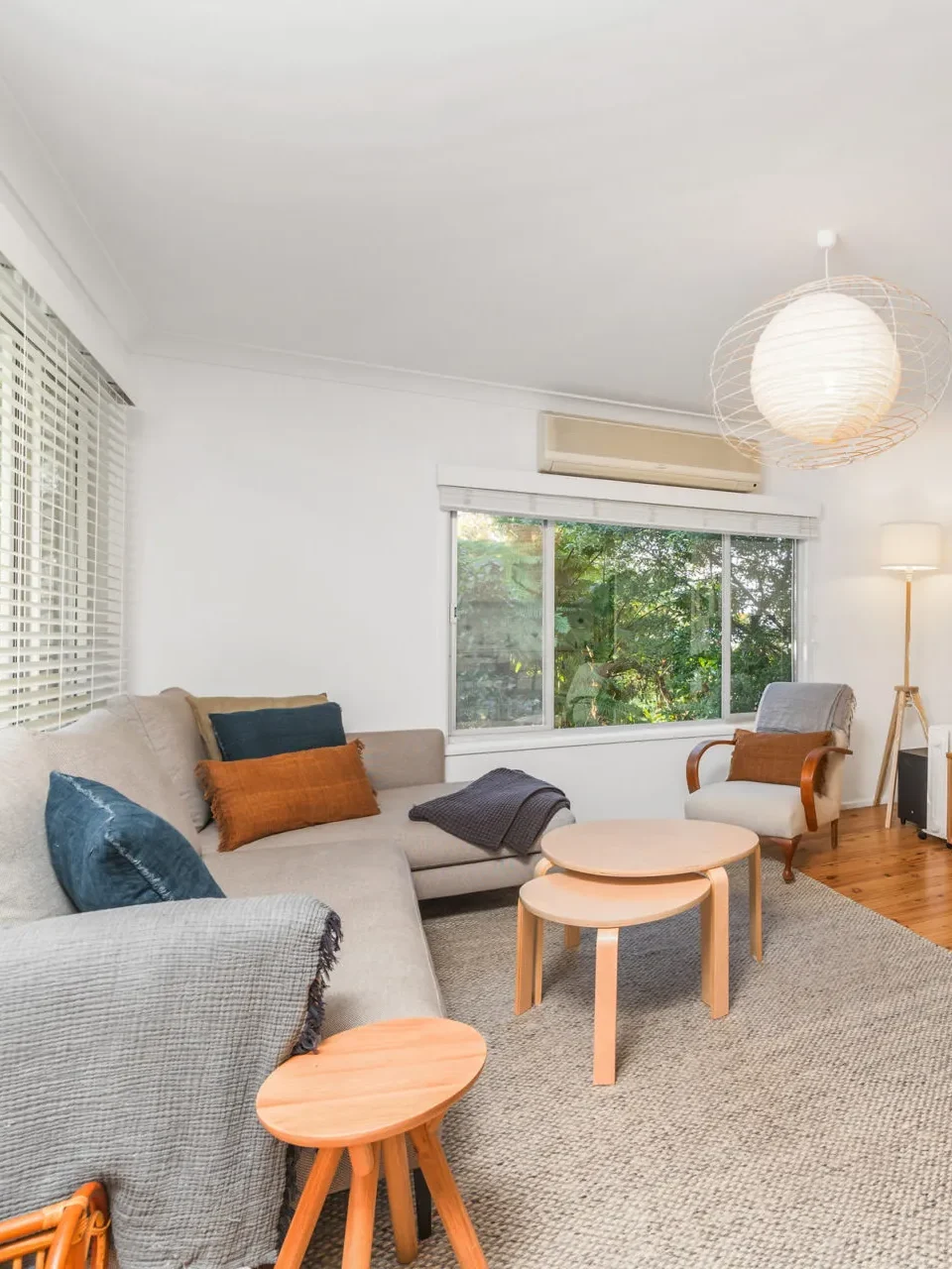 spacious living room accommodation hyams beach