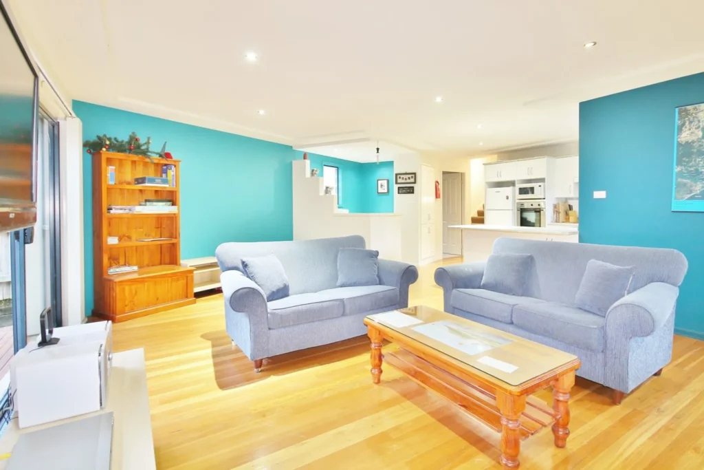 modern living room in hyams beach