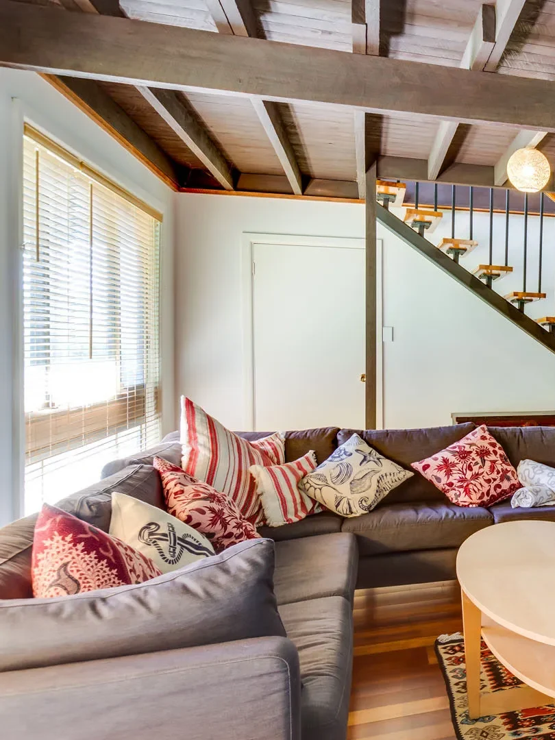 living room of shanti hyams beach
