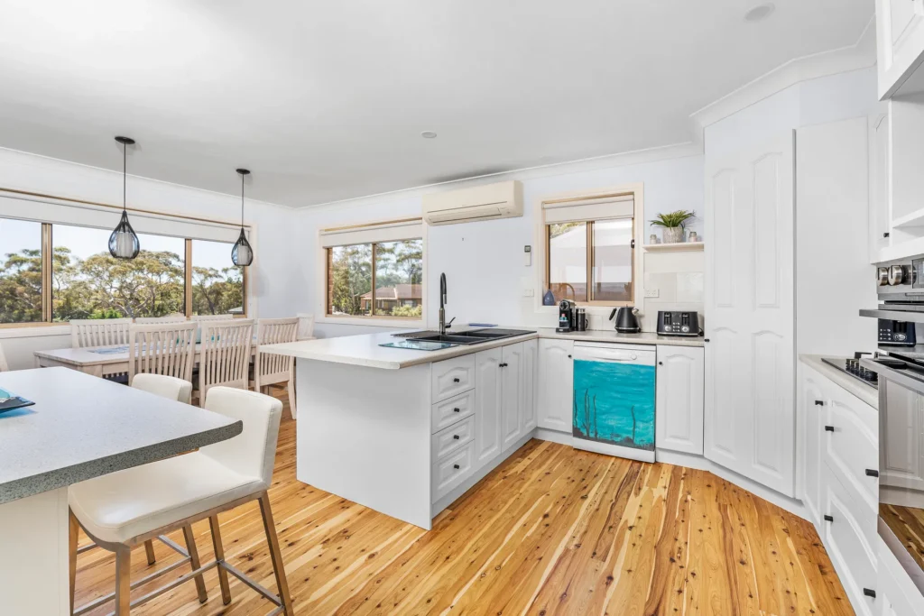 an open kitchenette for large group stays at Vincentia