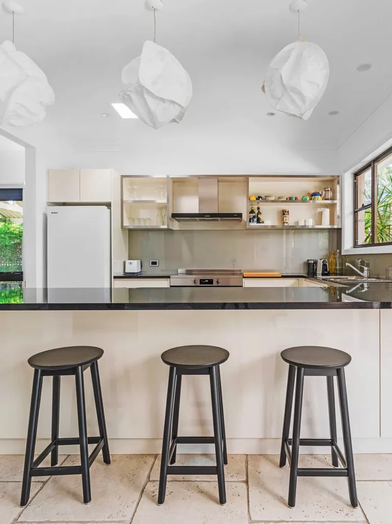 Modern island kitchen at Allegra, Huskisson, Jervis Bay