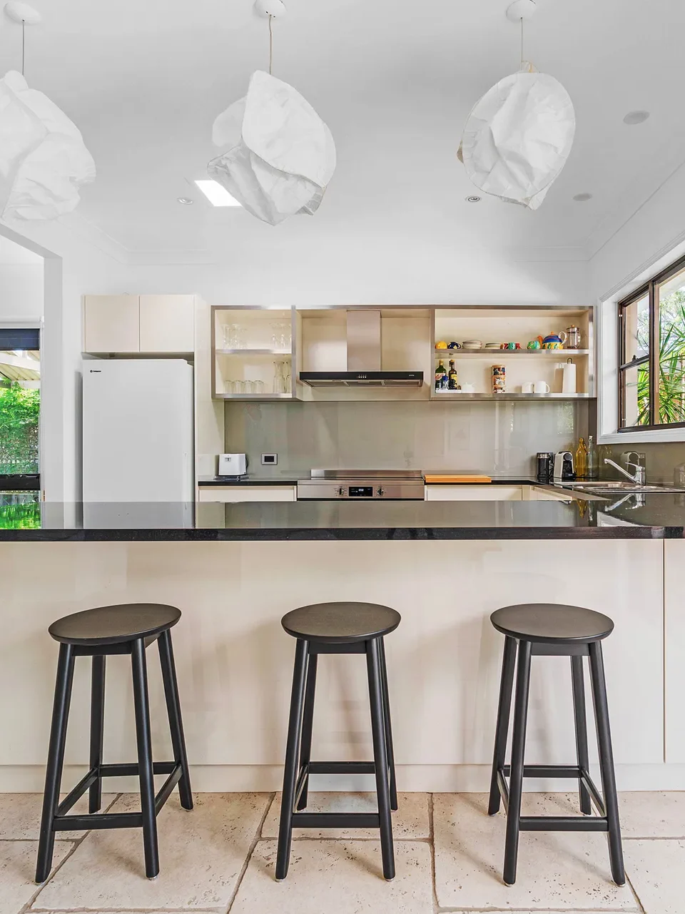 Modern island kitchen at Allegra, Huskisson, Jervis Bay