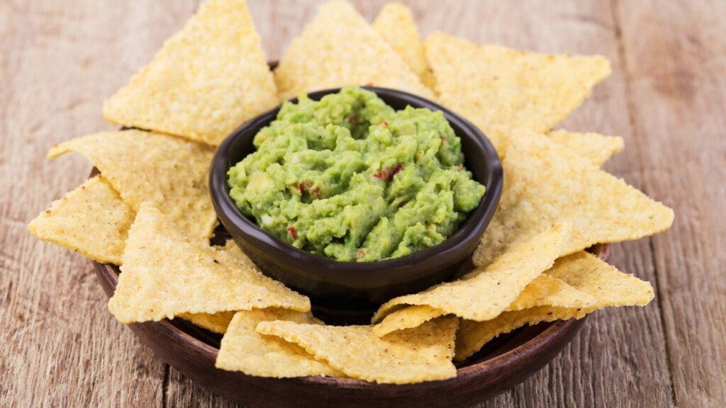 Guacamole & Corn Chips in Loco Lane Mexican Cantina & Cocktail Bar Culburra Beach