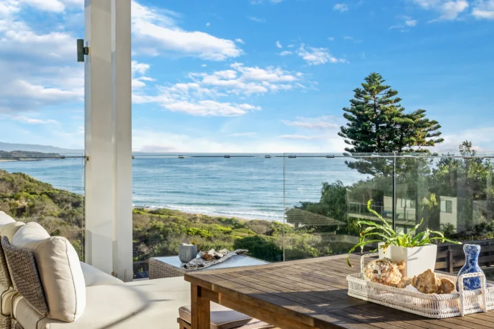 Sunny ocean-view terrace at The Cape, Culburra Beach