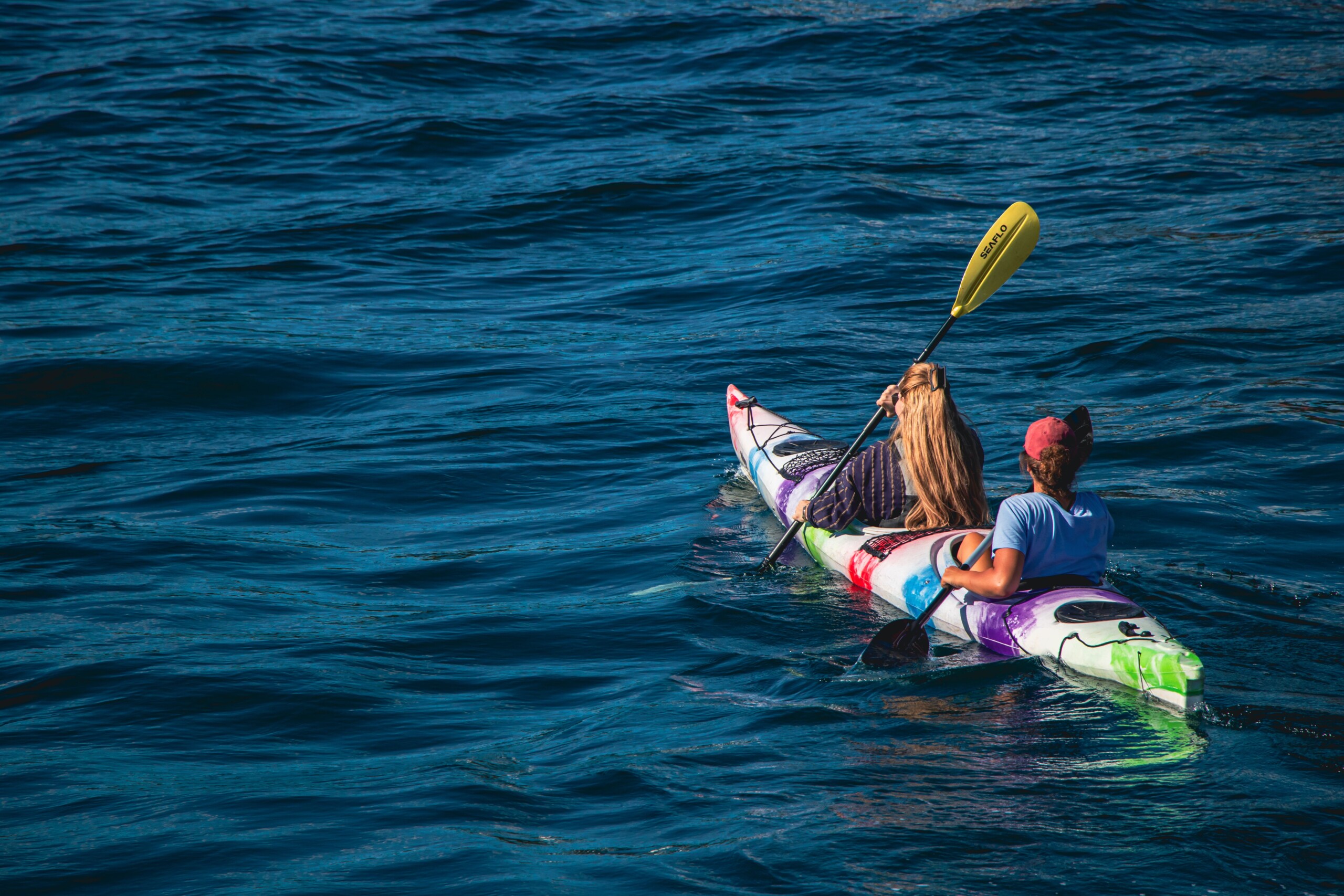 kayaking on calm water