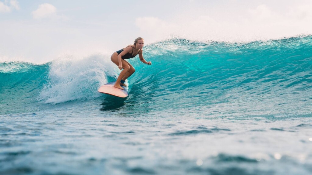 woman surfing at Culburra Beach