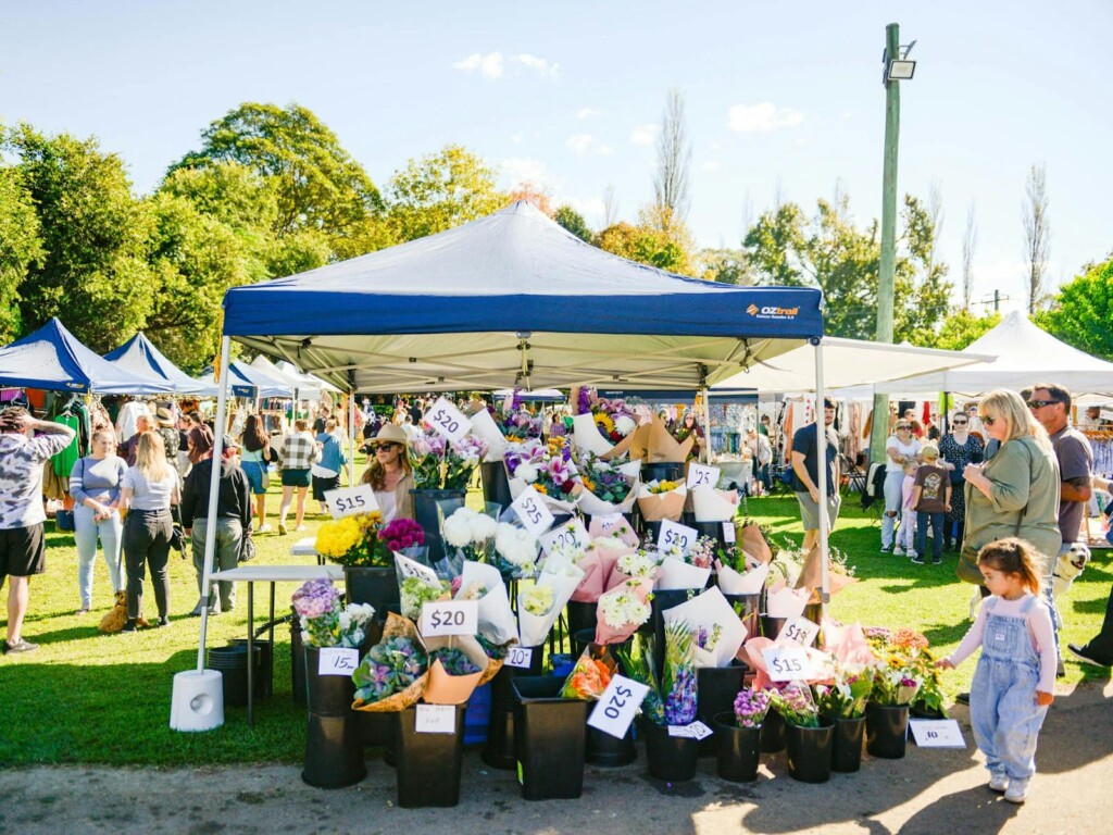 flower stall at Berry Village Market