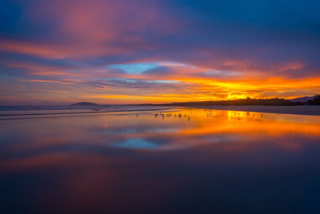 sunset over seven mile beach