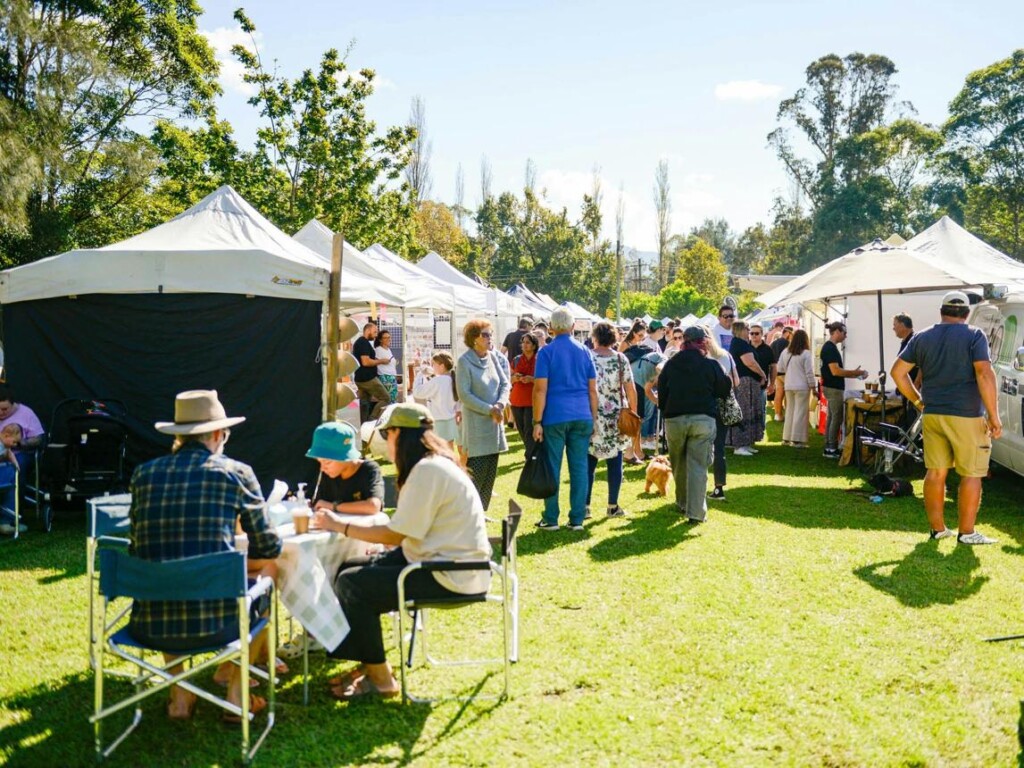 local market in Berry during spring